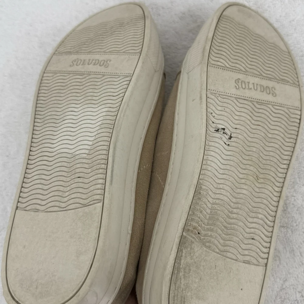 Soludos Platform Leather Women's Size 8 Sneakers Ibiza Nude